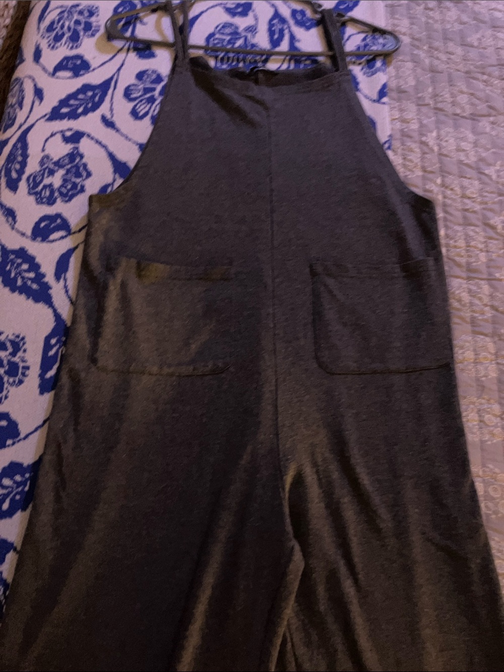 SHEIN Dark Gray Sleeveless Pocket Jumpsuit